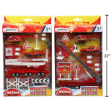 Picture of Fire Engine Playset 10-Pc - No 01047