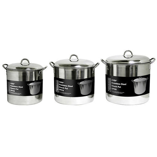 Picture of Stock Pot Set 12-16-20Qt Ss - No 077904SET
