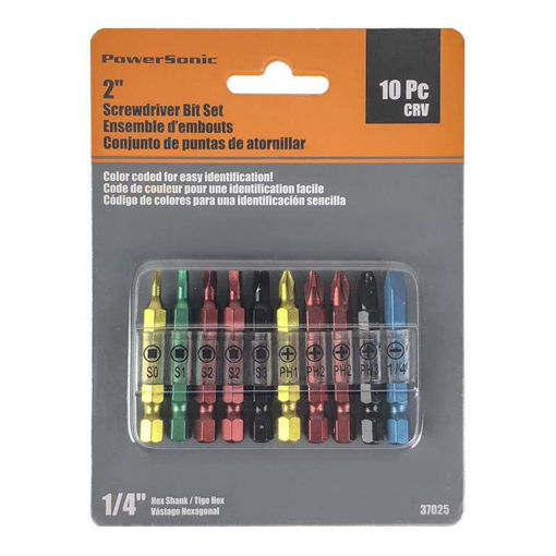 Picture of Screwdriver Bit Set 10Pc 2In - No 37025