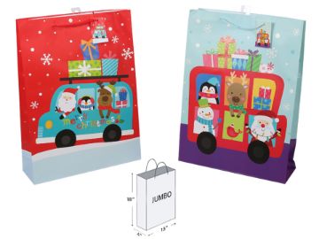 Picture of Xmas Gift Bag-Jumbo Matte W-Glitter - No 34925