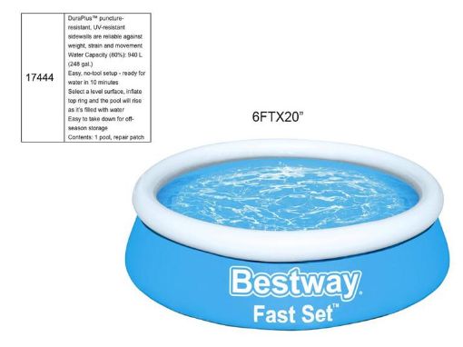 Picture of Pool Inflatable Fast Set, 6Ftx2Ft - No 17444