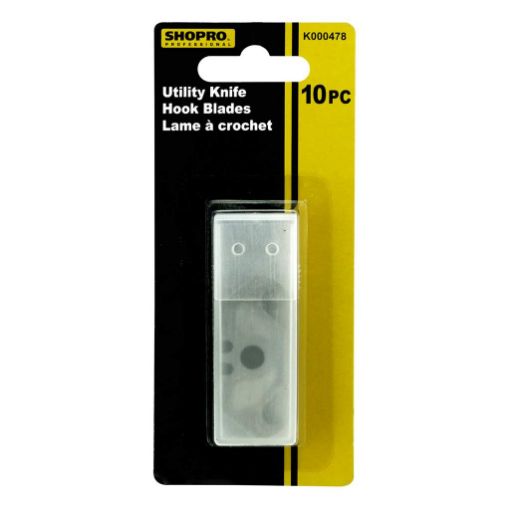 Picture of 10 Pc Utility Knife Hook Blades With Plastic Case - No K000478