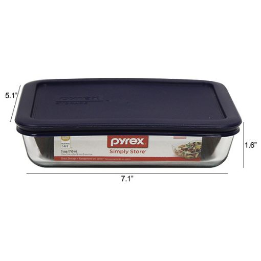 Picture of Dish 3.5 Cup Rect With Plastic Cover - No 6017471