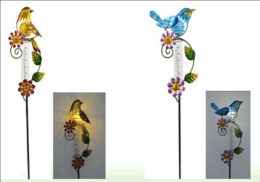 Picture of Solar Metal Stake W-Rain Gauge - No GA22554