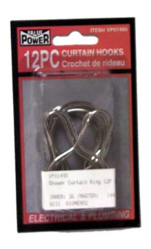 Picture of Hooks Shower Curtain 12pcs - SKU: VP01495