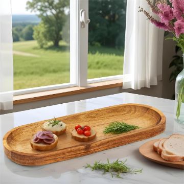 Picture of Acacia Wood Serving Tray - SKU: 70076