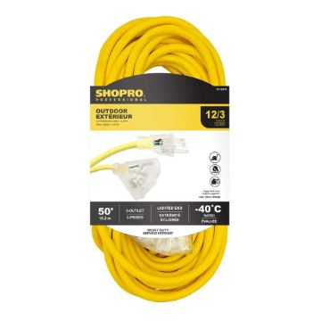 Picture of Power Ext Cord O-D 12-3 50Ft 3-Prong - SKU: P010870