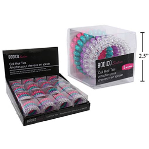 Picture of Coil Hair Ties 5Pk - SKU: 77152